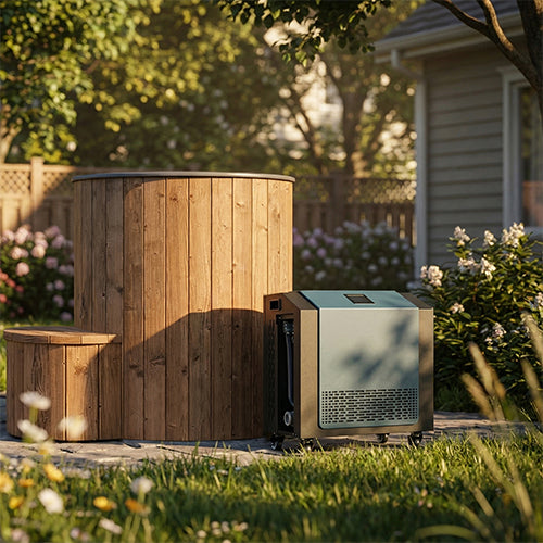 SaunaLife 1-Person Thermo-Pine Cold/Hot Plunge Tub w/ Water Chiller/Heater | Model S1N