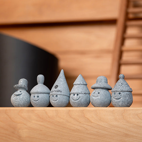 Hukka Stoney & Friends Decorative Sauna Stones | 6-Pack