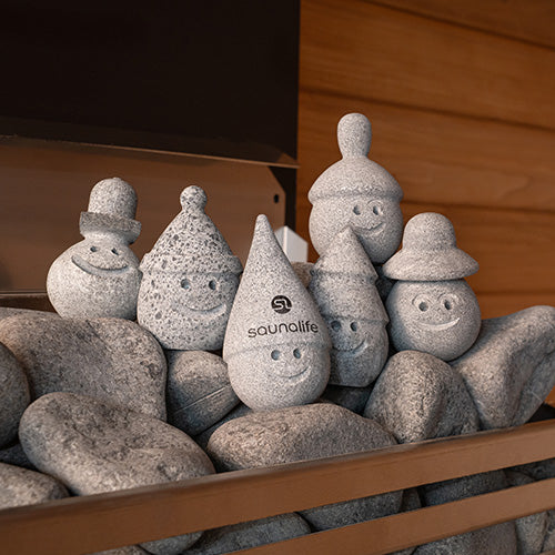 Hukka Stoney and Friends, Decorative Sauna Stones | 6 Pack