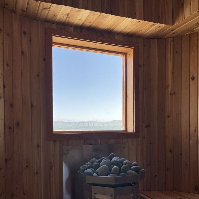 Sauna Window-Tempered Glass 14" Wide