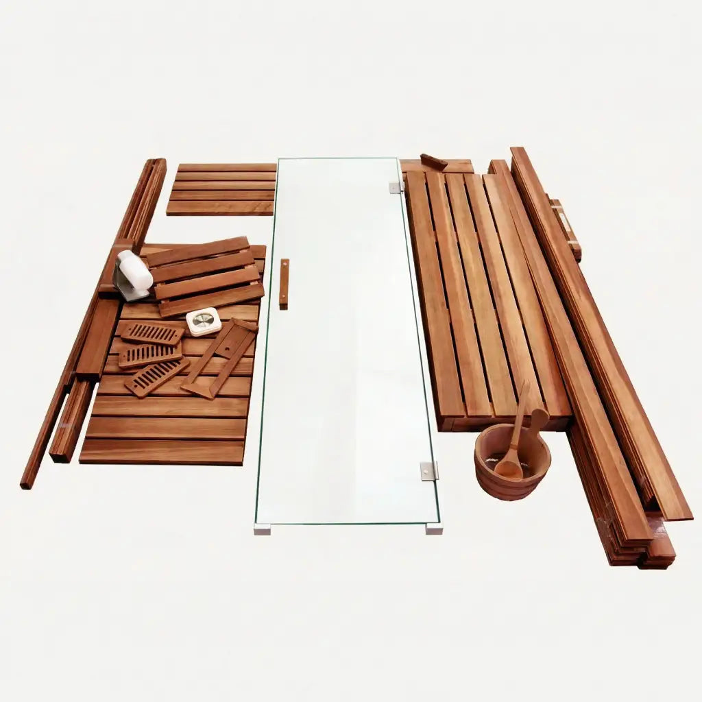 Custom Indoor Sauna Room - thermo alder-aspen option
