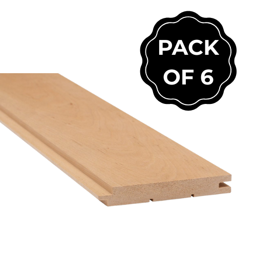 Thermory Alder Nickel Gap Sauna Wall Cladding – 1″×5″ (6-Board Pack) | STS4