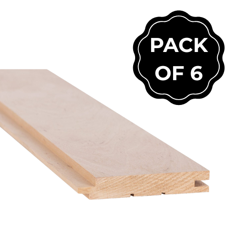 Thermory Alder Nickel Gap Sauna Wall Cladding – 1″×4″ (6-Board Pack) | STS4