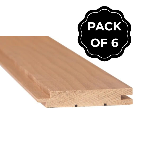 Revestimiento de pared con huecos de níquel Thermo-Aspen de Prosaunas Sauna Wood, 1" x 4" | WOOD665