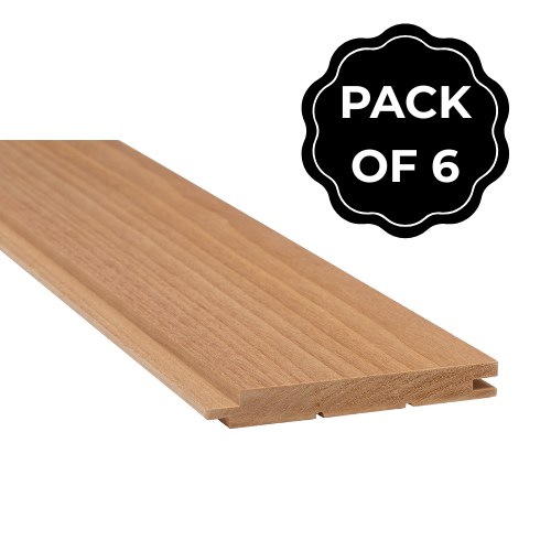 Revestimiento de pared con huecos de níquel Thermo-Aspen de Prosaunas Sauna Wood, 1" x 4" | WOOD665