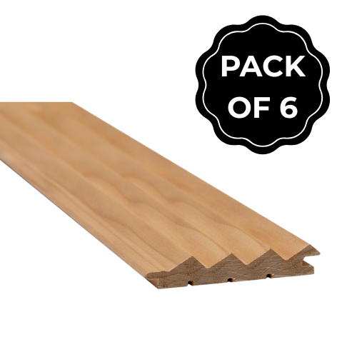 Revestimiento de pared con huecos de níquel Thermo-Aspen de Prosaunas Sauna Wood, 1" x 4" | WOOD665