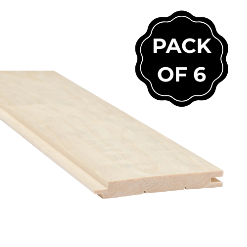 Thermory Aspen Nickel Gap Sauna Wall Cladding – 1″×5″ (6-Board Pack) | STS4