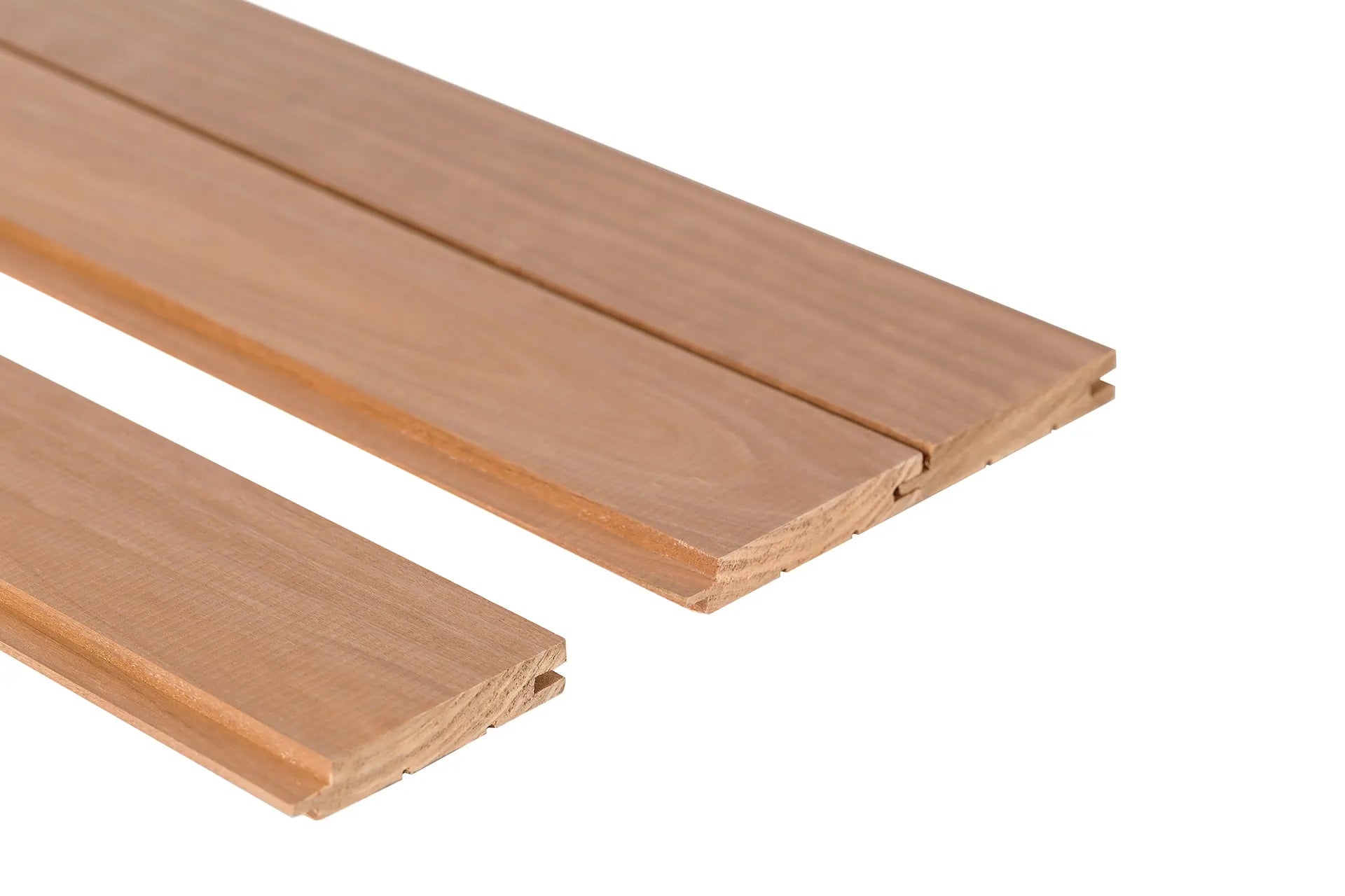 Revestimiento de pared con huecos de níquel Thermo-Aspen de Prosaunas Sauna Wood, 1" x 4" | WOOD665