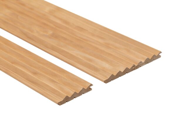 Revestimiento de pared con huecos de níquel Thermo-Aspen de Prosaunas Sauna Wood, 1" x 4" | WOOD665