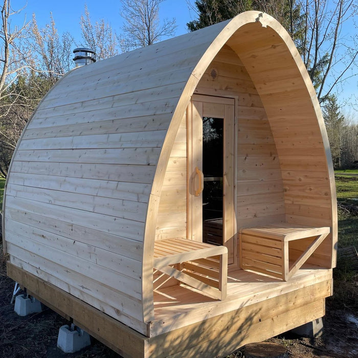 True North Canadian Made 4-8 Person Outdoor Traditional Pod Sauna