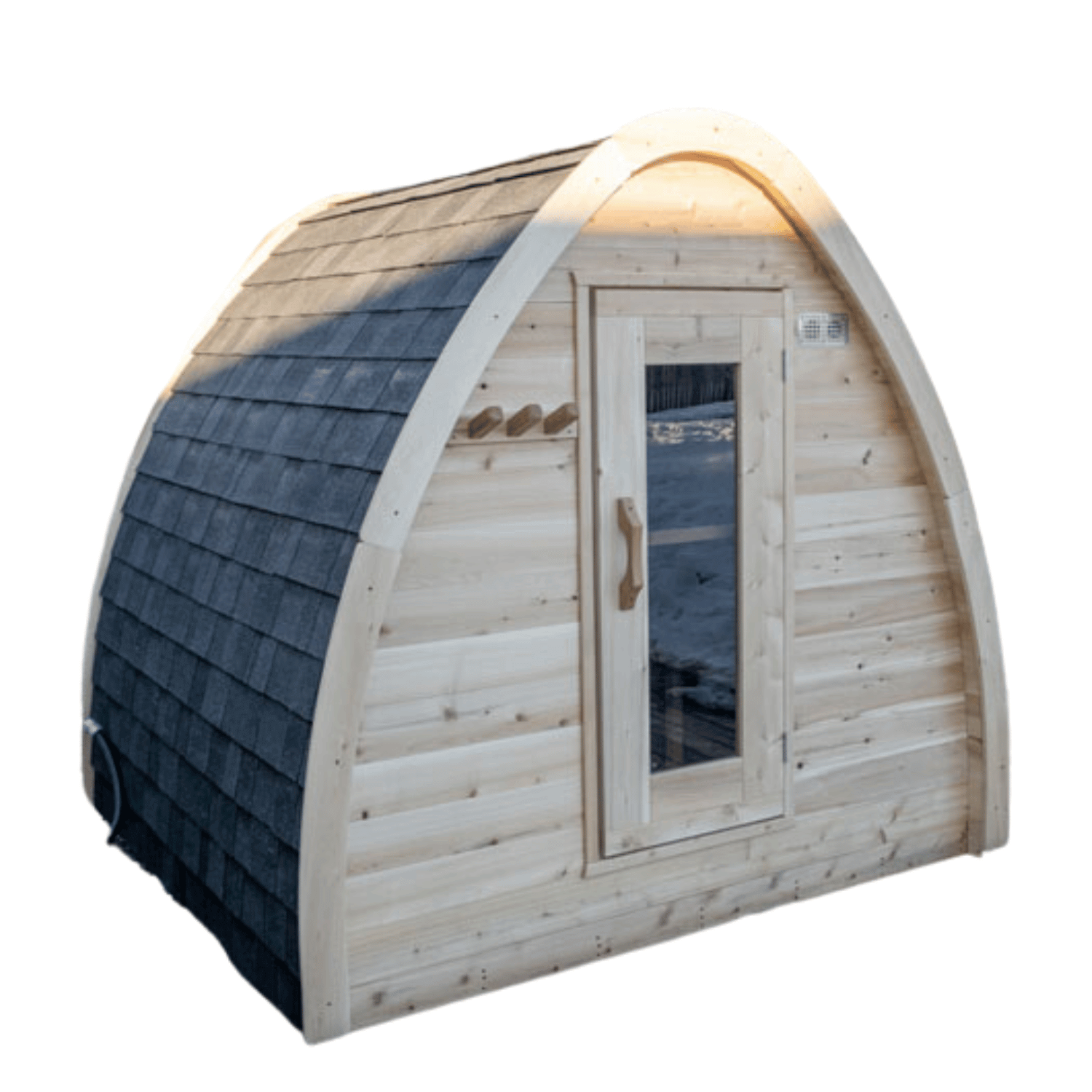 Dundalk Leisurecraft Canadian Timber 2-4 Person Outdoor Traditional MiniPOD Sauna | CTC77MW