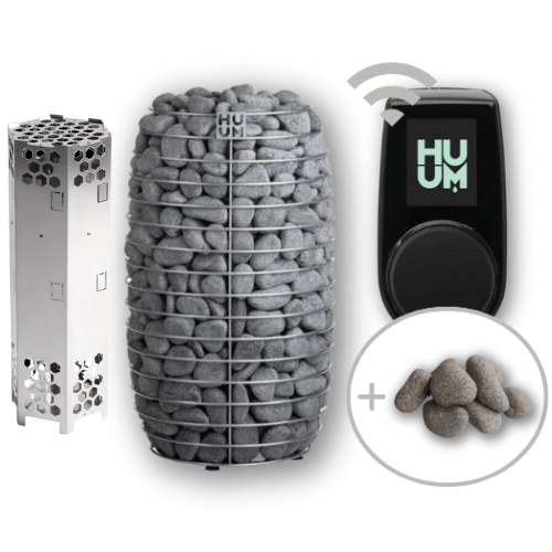 HUUM HIVE MINI Sauna Heater Package w/ UKU Wifi Controller and Stones