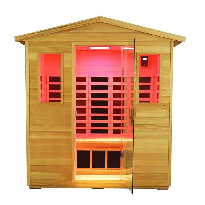 Wizzisaunas VB03 3-Person Outdoor Infrared Sauna + Medical-Grade Red Light Therapy - view 3