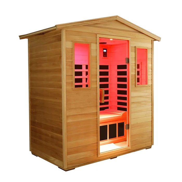 Wizzisaunas VB03 3-Person Outdoor Infrared Sauna + Medical-Grade Red Light Therapy - image 5