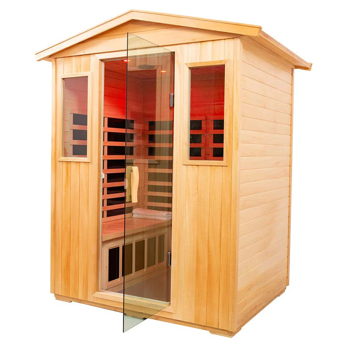 Wizzisaunas VB04 4-Person Outdoor Infrared Sauna - alternate view