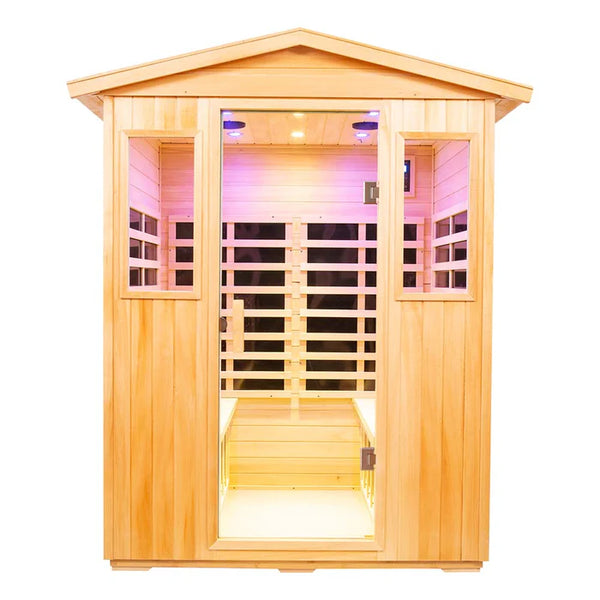 Wizzisaunas VB04 4-Person Outdoor Infrared Sauna (120V)