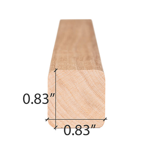 Prosaunas Sauna Wood, Alder 1"x1" Square Molding |  WOOD680