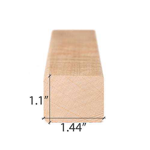 Prosaunas Sauna Wood, Alder 1"x1.5" Rectangle Molding |  WOOD739