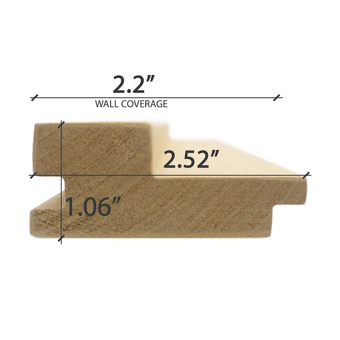 Prosaunas 桑拿木材，桤木大间隙墙面覆盖层，1 英寸 x 3 英寸 | WOOD663