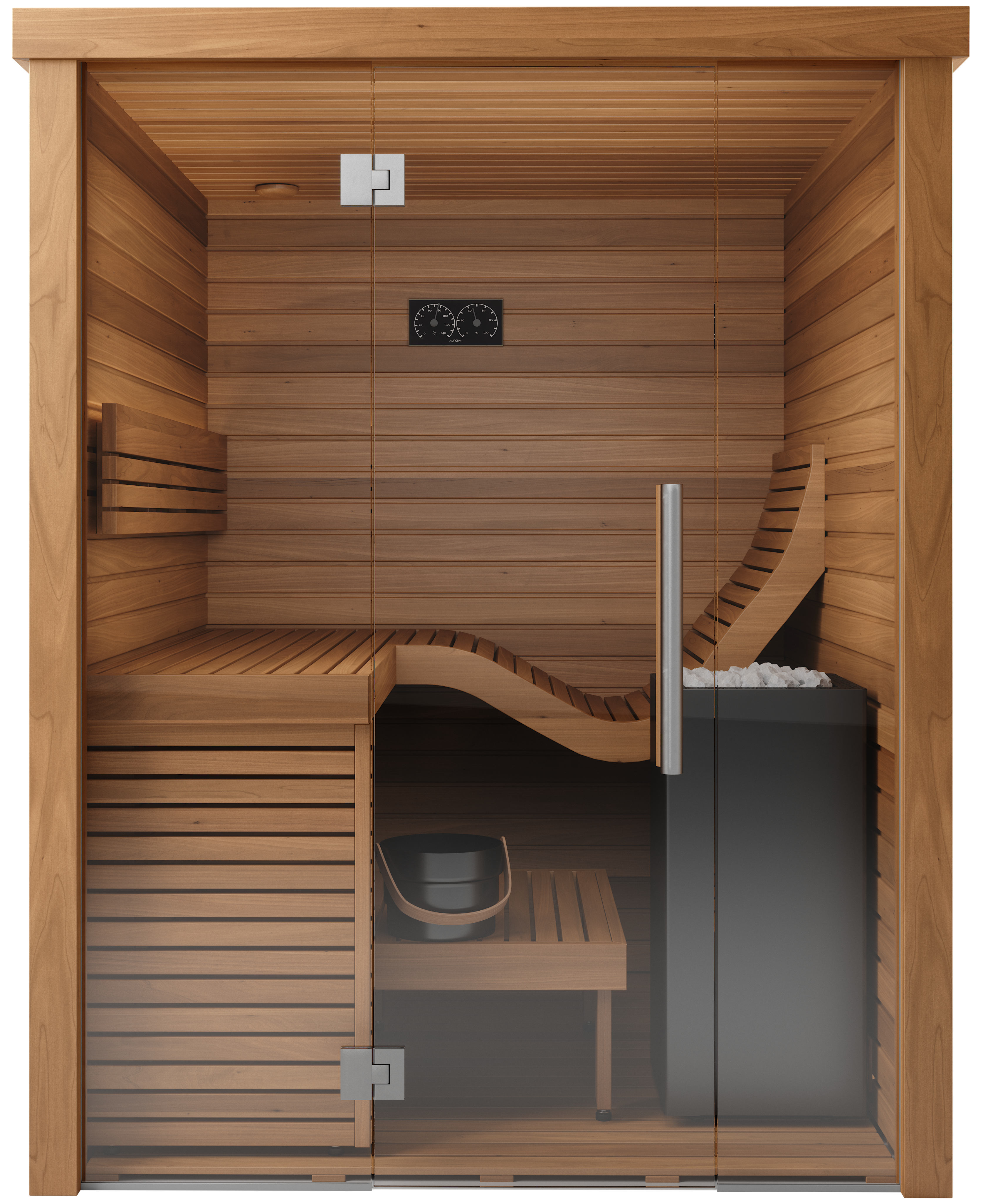 Auroom Baia Glass 2-Person Traditional Indoor Sauna