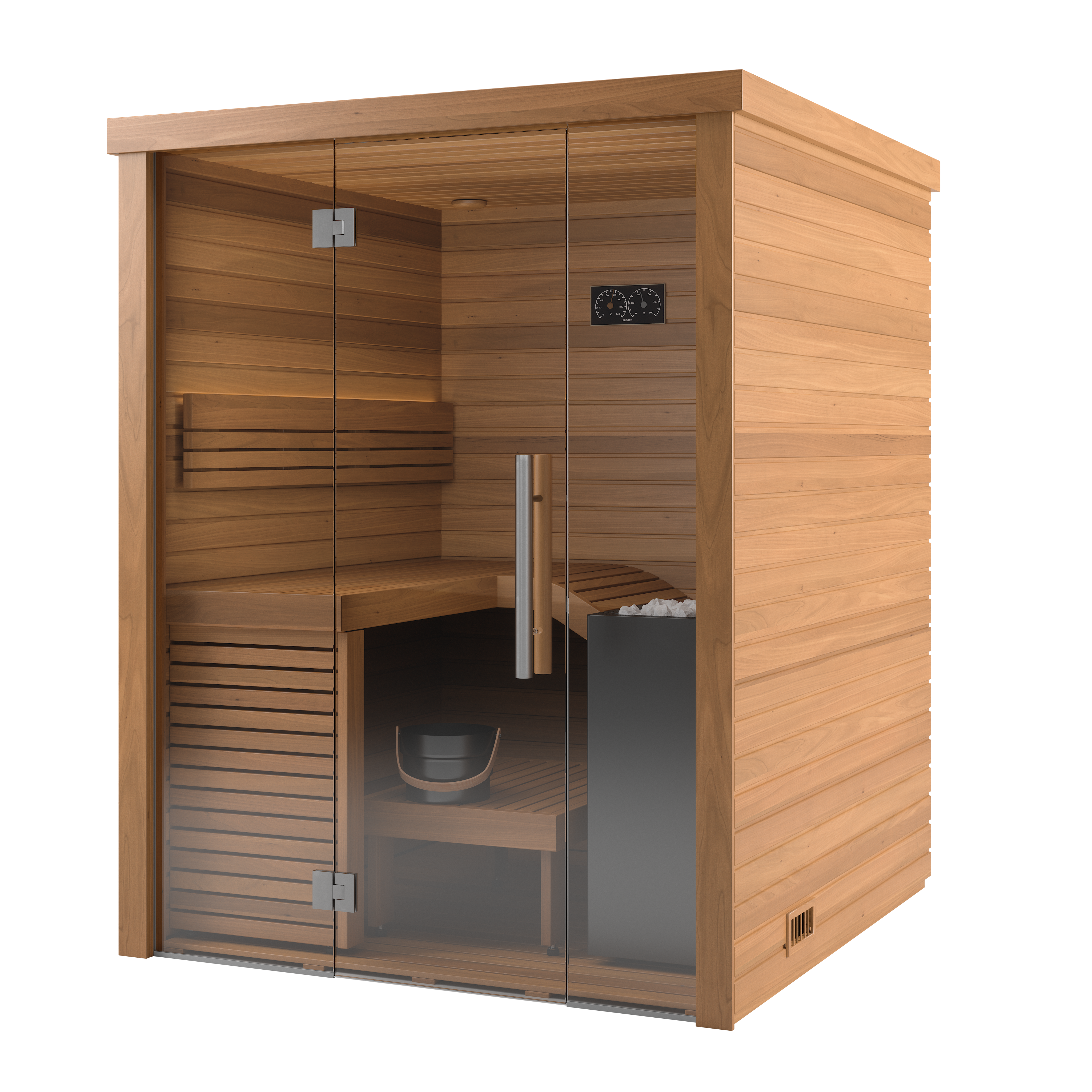 Auroom Baia Glass 2-Person Traditional Indoor Sauna