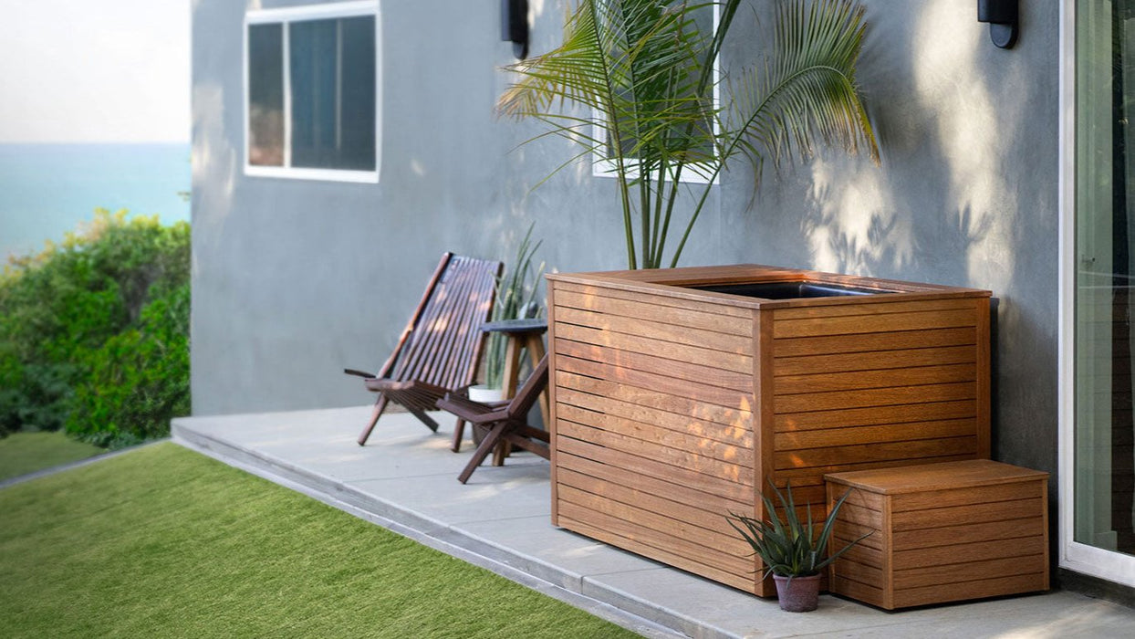 Breathe Degrees Handcrafted Mahogany Cold Plunge Tub w/ Built In Filter & Chiller