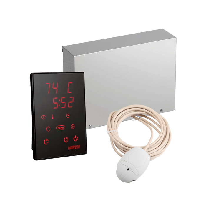 Harvia Xenio Virta Combi Digital Sauna Heater Control w/ WiFi and Power Unit and Temp/Humidity Sensor Kit | CX30C-U1-XW / CX30C-U3-XW