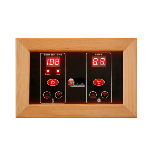Maxxus Seattle 2-Person Low EMF FAR Indoor Infrared Sauna + Red Light Therapy | MX-J206-01