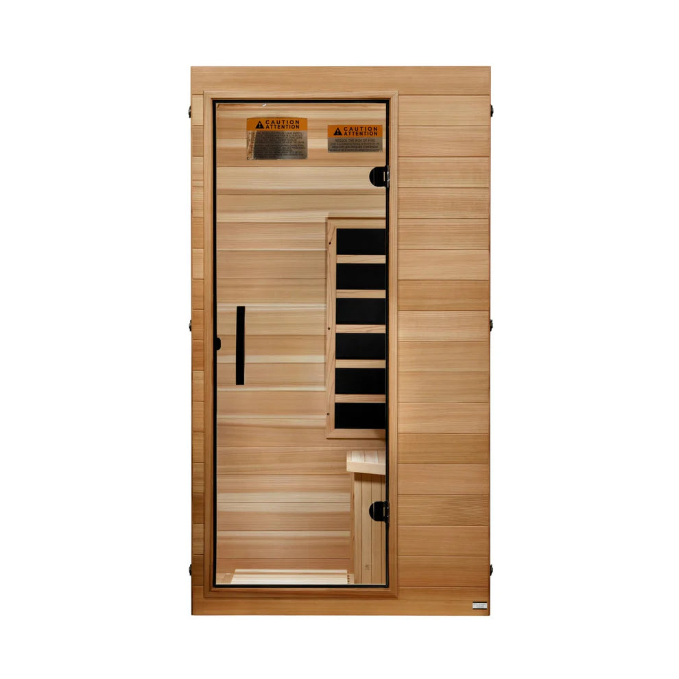 Dynamic Ultra Compact 1-person Ultra Low EMF FAR Indoor Infrared Sauna + Red Light Therapy | DYN-1101-01 Elite