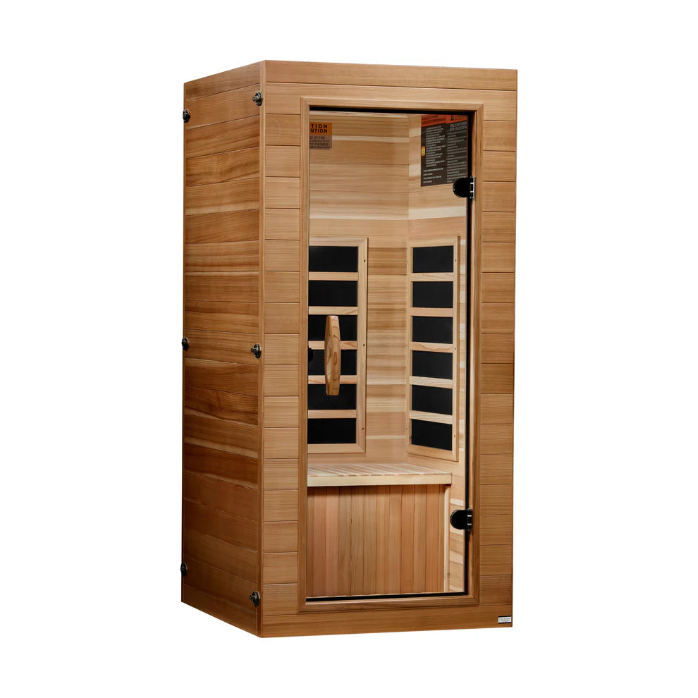 Dynamic Compact 1-person Ultra Low EMF FAR Indoor Infrared Sauna + Red Light Therapy | DYN-1201-01 Elite