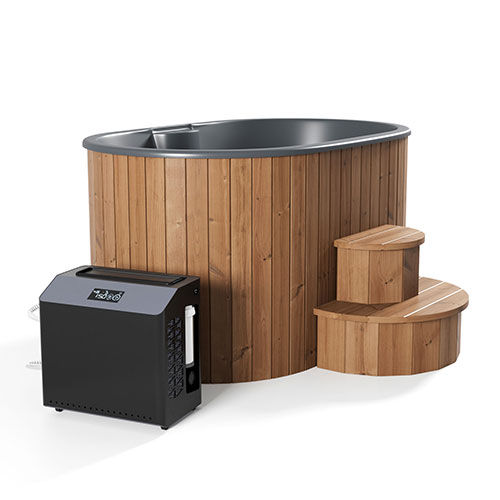 SaunaLife 2-Person Thermo-Pine Cold/Hot Plunge Tub | Model S2N