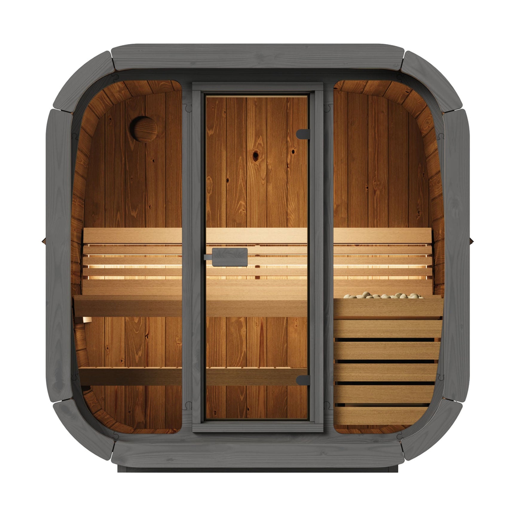 SaunaLife 3 Person 4.1' Long Outdoor Traditional Cube Sauna | Model CL4G