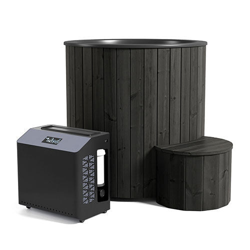 SaunaLife 1-Person Black Thermo-Pine Cold/Hot Plunge Tub | Model S1B