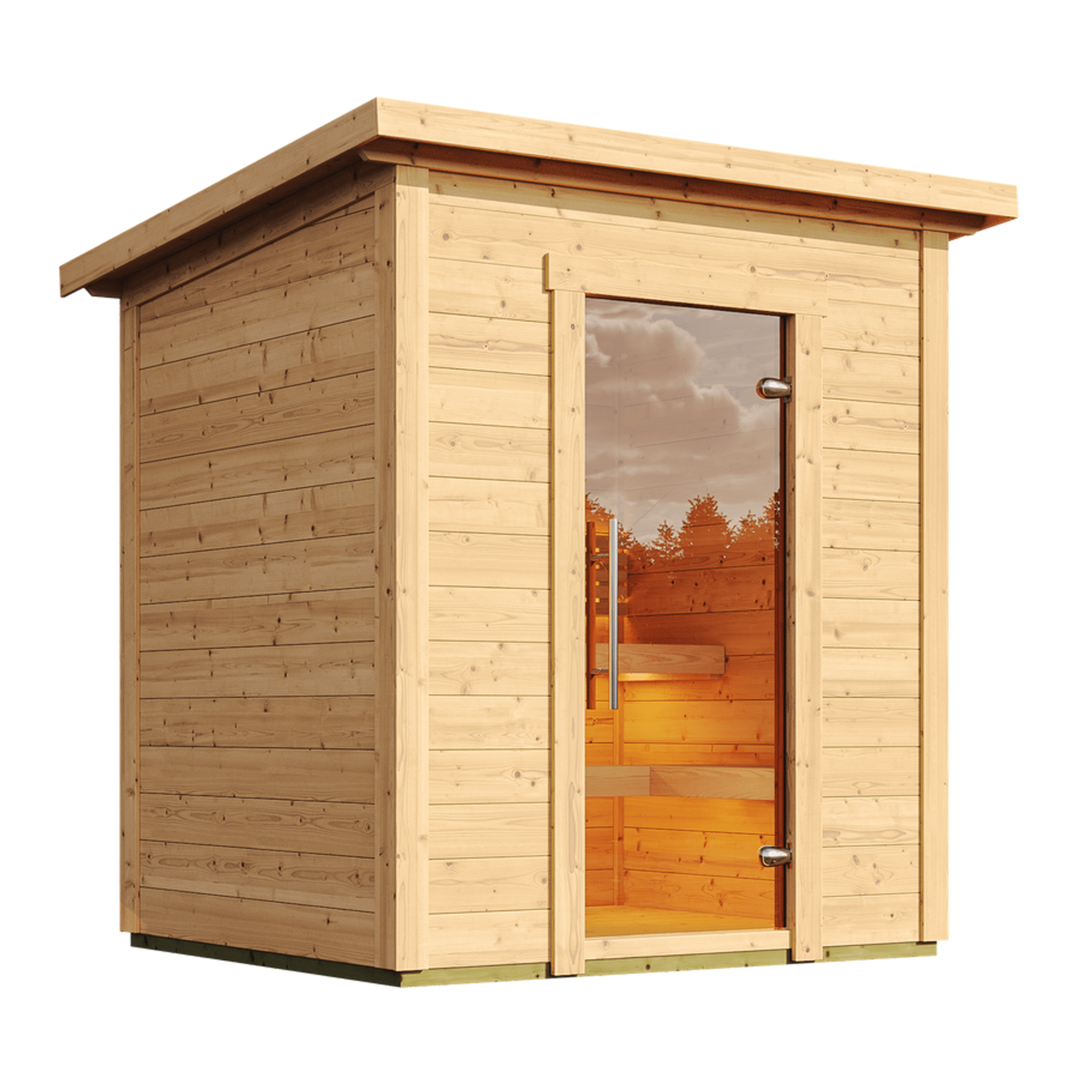 SaunaLife 4-Person Outdoor Traditional Cabin Sauna | Model G2