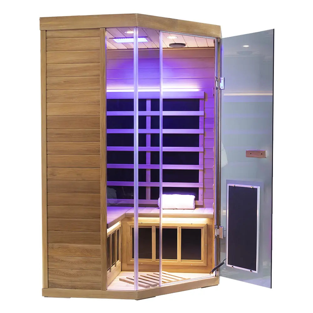 Wizzisaunas S07 2–3 Person Full Spectrum Near Zero EMF Indoor Infrared Sauna + Medical-Grade Red Light Therapy - image 20