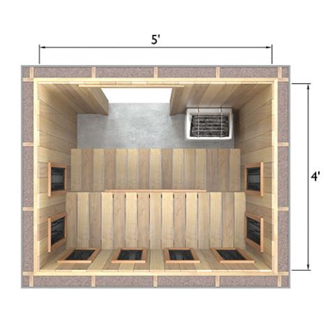 Finnmark Spectrum+™ Infra-Sauna Infrared Sauna Heater Panel Kit w/ Digital Controller & WiFi – For Use with Traditional Sauna Heater