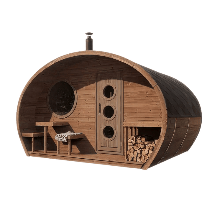 SaunaLife 8 Person Outdoor Barrel Sauna