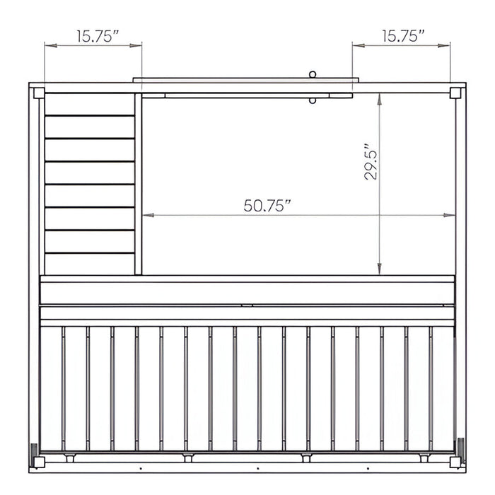 SaunaLife 4 人传统户外小屋桑拿房 | 型号 G2