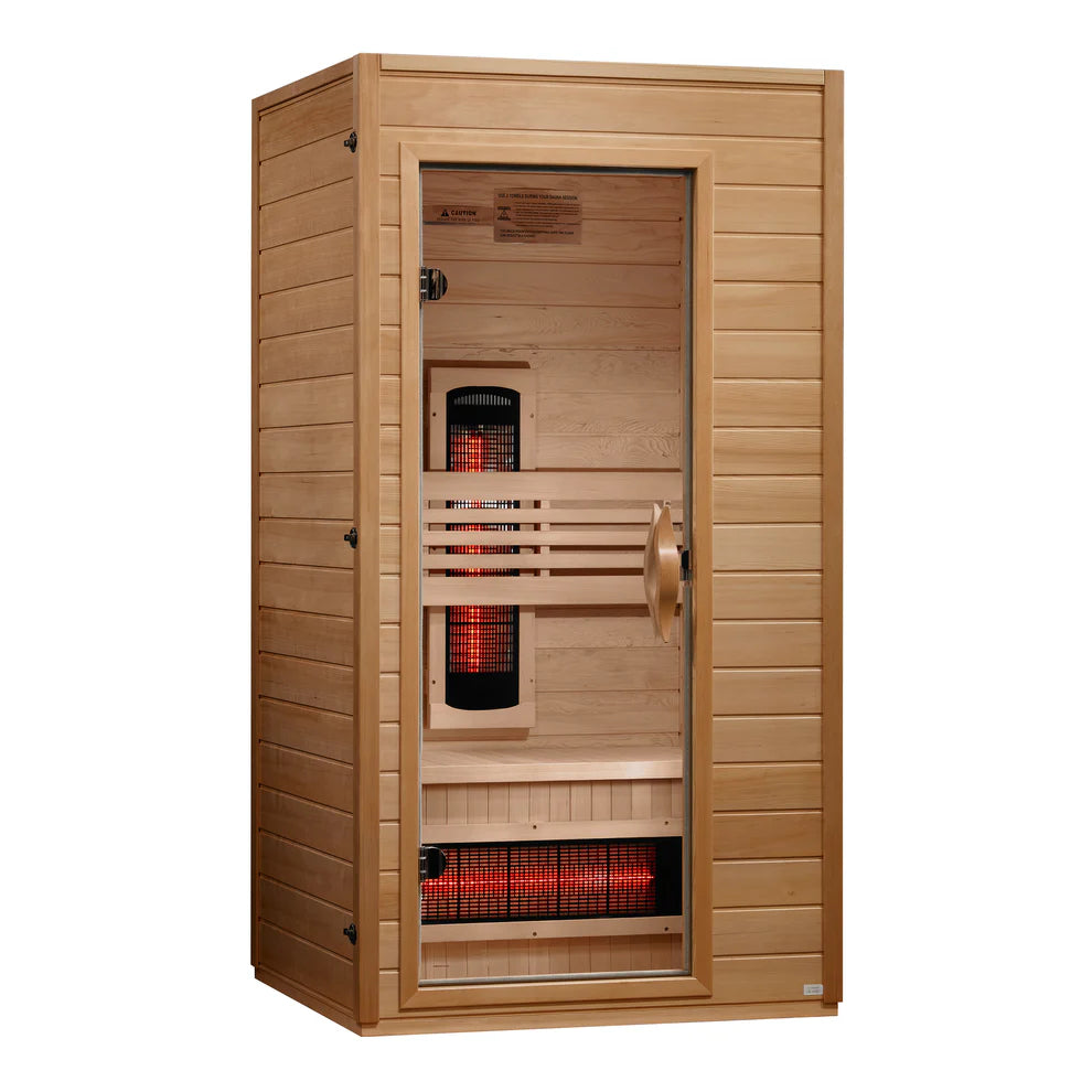 Dynamic Martin 1-2-person Full Spectrum Near Zero EMF Indoor Infrared Sauna + Red Light Therapy | DYN-6006-03 FS