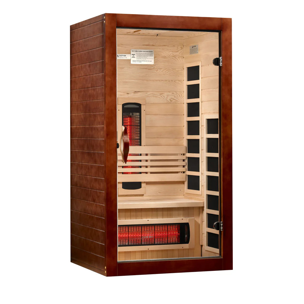 Dynamic Santorini 1-2-person Full Spectrum Near Zero EMF Indoor Infrared Sauna + Red Light Therapy