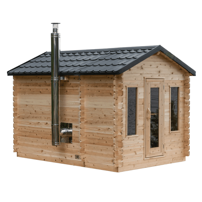 Dundalk Leisurecraft Canadian Timber 6 Person Georgian Cabin Sauna with Changeroom | CTC88CW