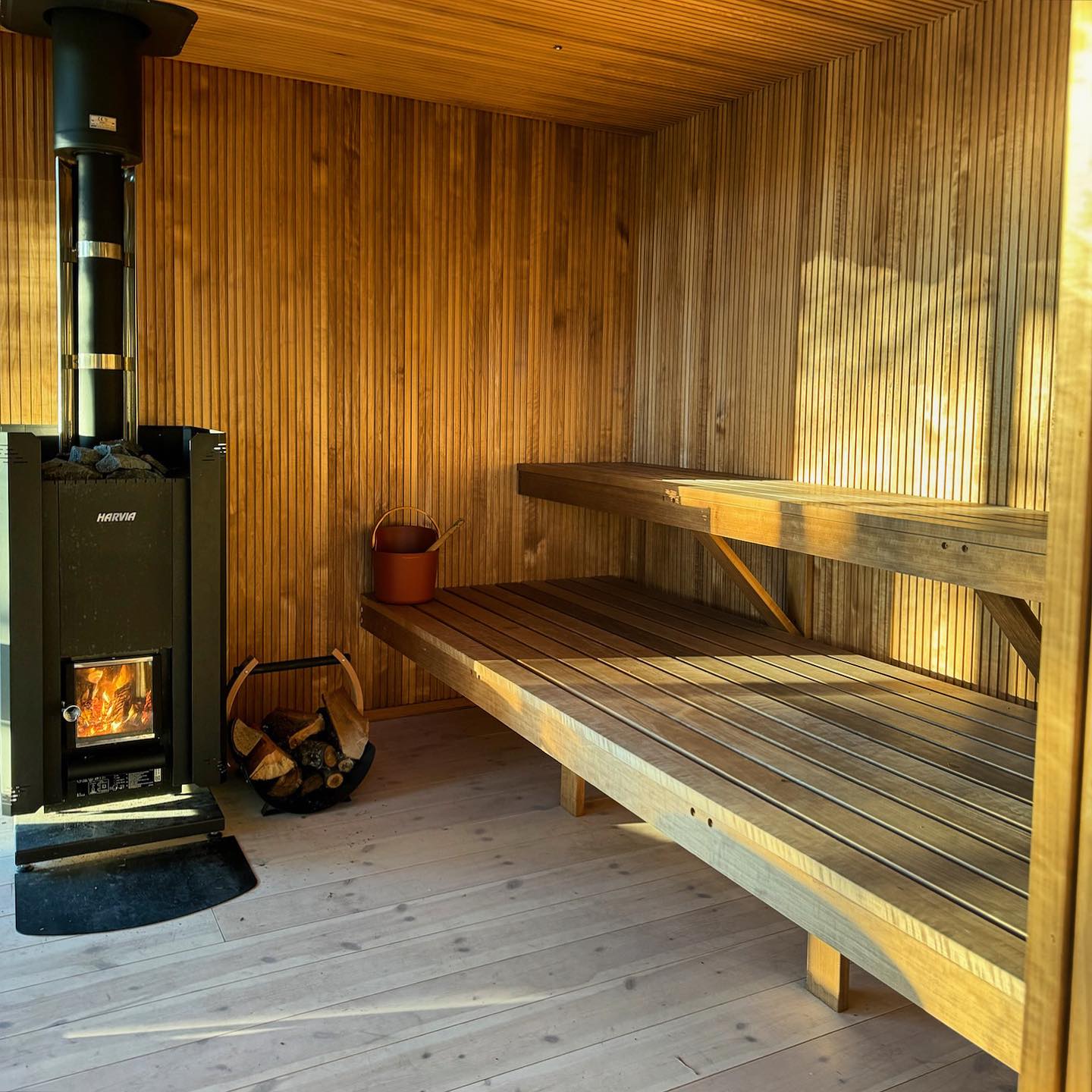 Harvia Linear 16 17.9KW Wood Burning Sauna Stove | WK160C