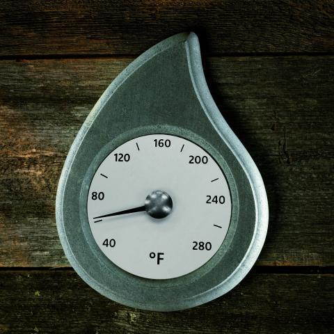 Hukka Löylynhenki Pisarainen Sauna Thermometer, Droplet