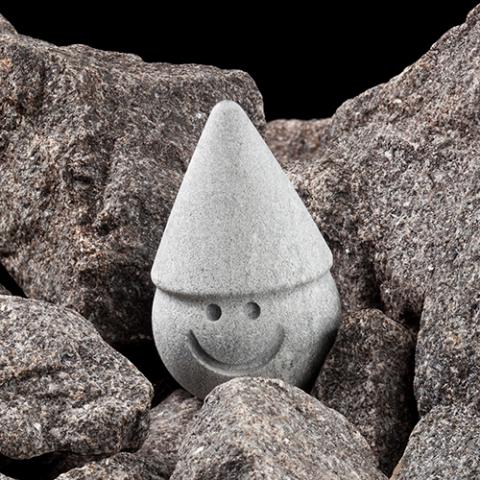 Hukka Tahvo Sauna Elf Stone with Cone Hat