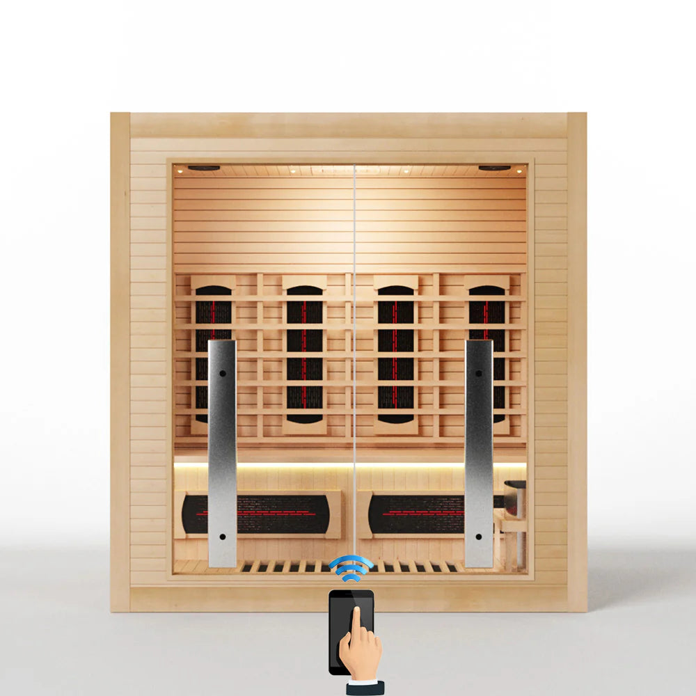 Sauna híbrida tradicional e infrarroja Golden Designs Soria para 3 personas | GDI-7389-02