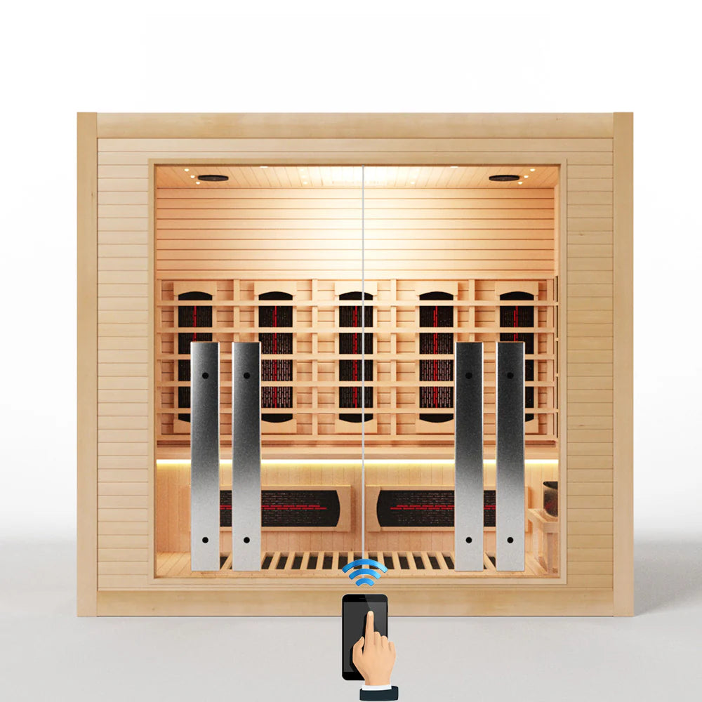 Sauna híbrida tradicional e infrarroja Golden Designs Soria para 3 personas | GDI-7389-02
