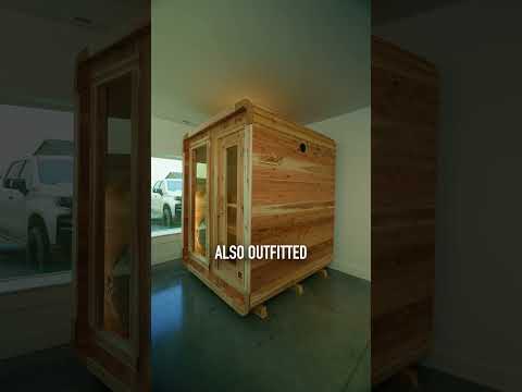 Sweat Kingdom USA Made 6 Person Sweat Cabin Deluxe Indoor/Outdoor Traditional Sauna | SK-CABIN-DELUXE-6P