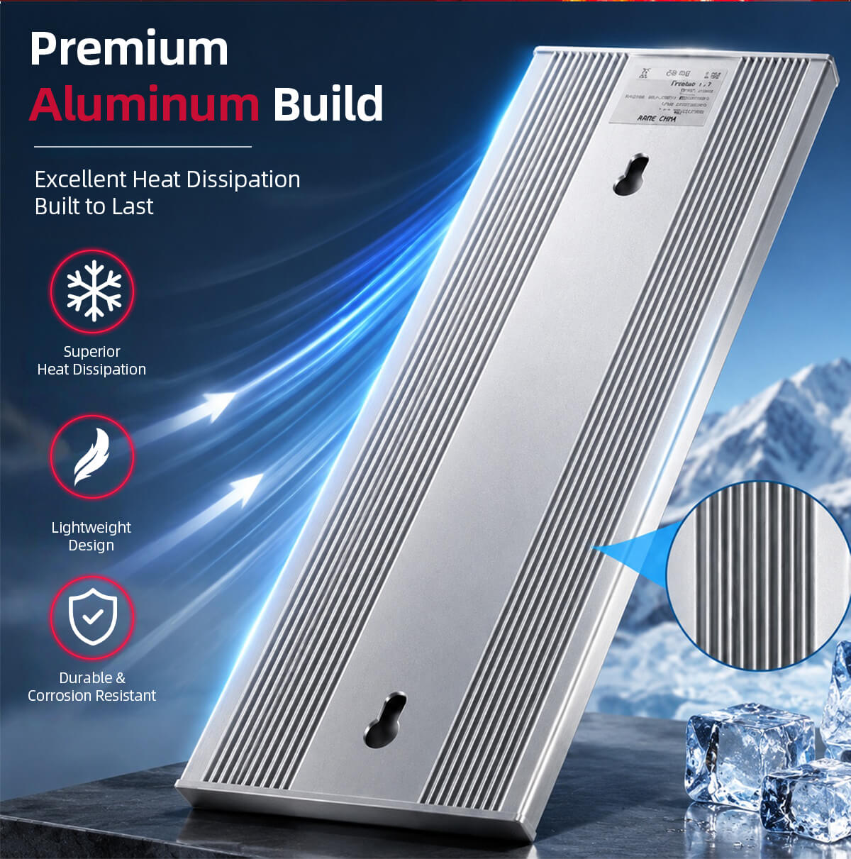 SaunaLight RS301 fanless all-aluminum housing