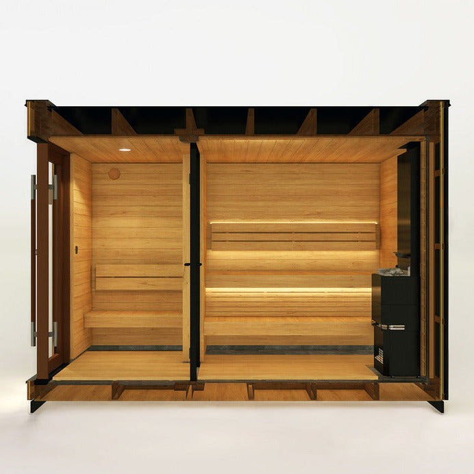 Saunum AirCube Double 3-Person Outdoor Traditional Sauna