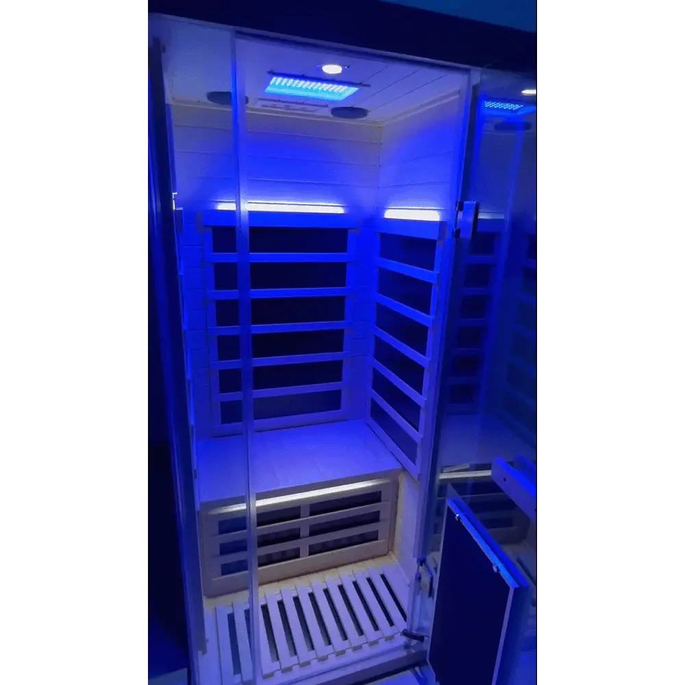 Wizzisaunas S01 1-Person Full Spectrum Near Zero EMF Indoor Infrared Sauna + Medical-Grade Red Light Therapy - image 7